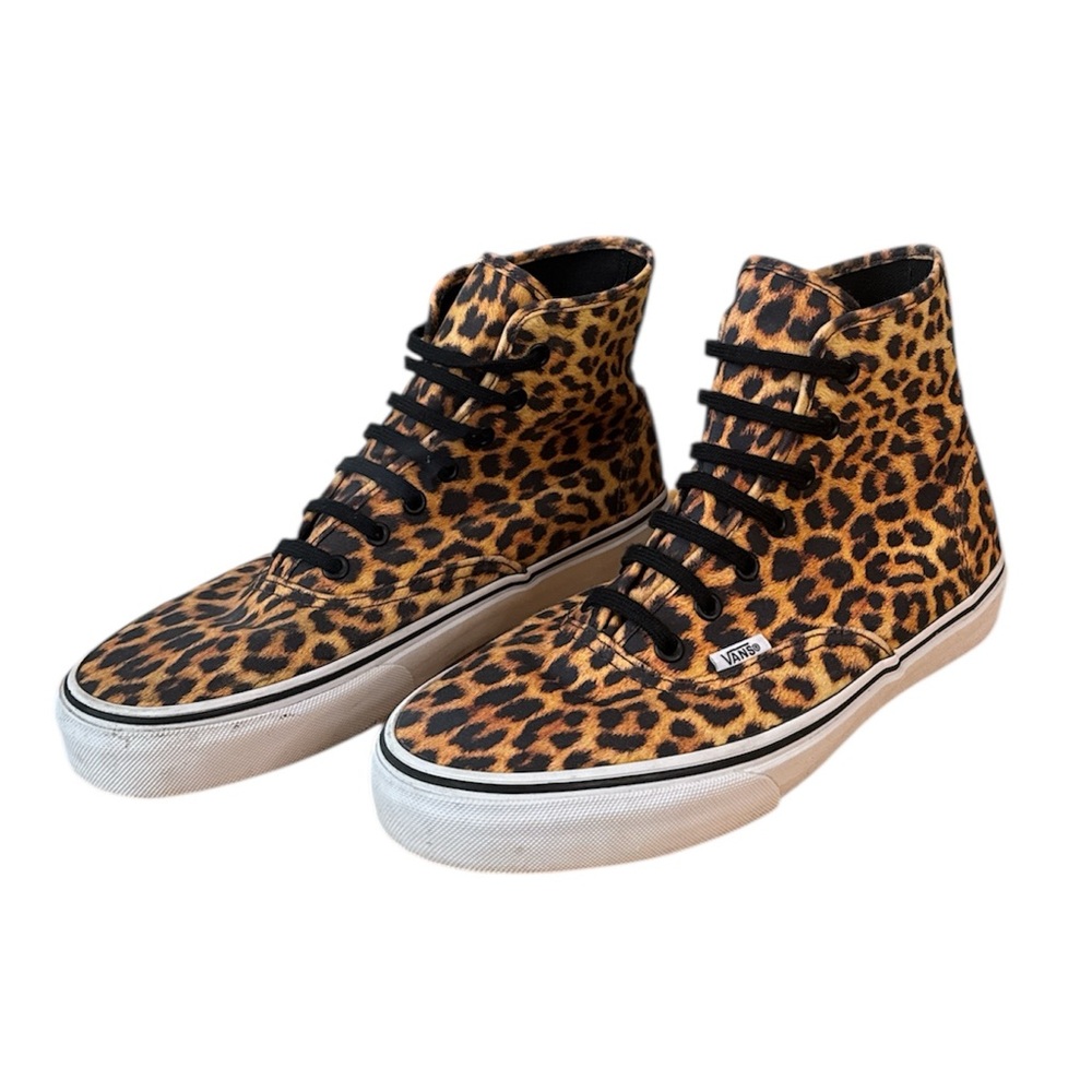 Vans Unisex Brown and Black Leopard Cheetah Sneakers 
Size - 9.5 Women’s